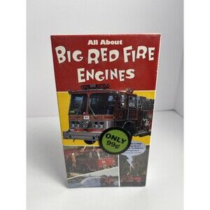 All About Big Red Fire Engines VHS New Sealed Fire Trucks Kids Video GoodTimes
